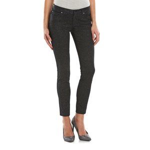 JLo Jennifer Lopez Glitter Mid Rise Skinny Jeans
